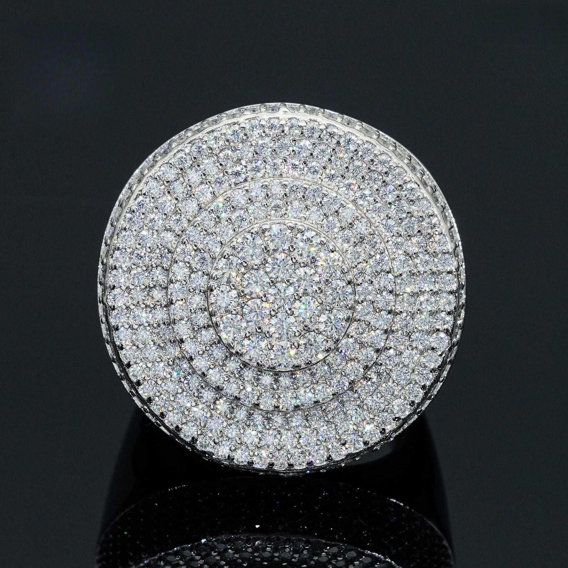 Men’s Moissanite Hip Hop Ring | S925 Silver Full Iced Out Rapper Jewelry - CaratixJewelry
